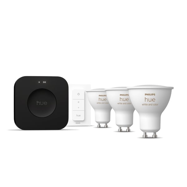 Philips Hue Startpaket, White and Color Ambiance, GU10