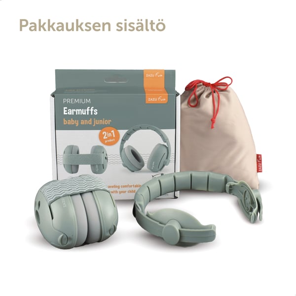 Zazu Hörselskydd för bebisar och småbarn, grön
