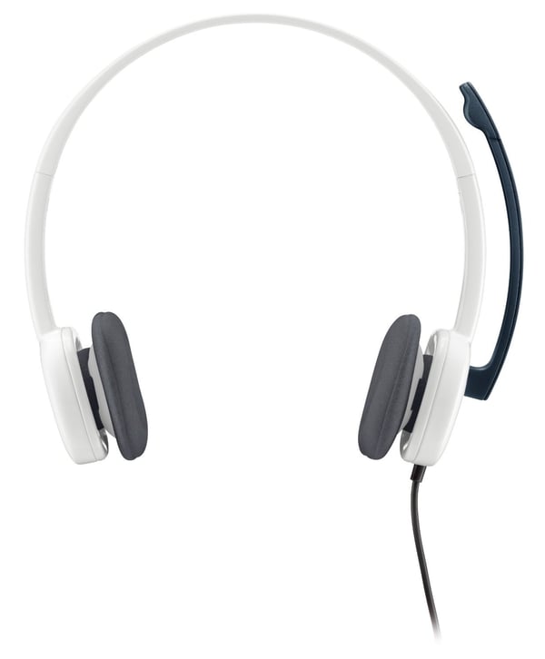 Logitech H150 hörlurar med mikrofon, vit