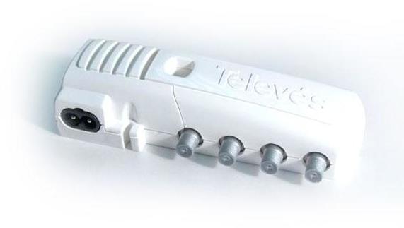 Televes T552220 husstandforstærker, LTE700 Ready, 1 indgang og 3 udgange