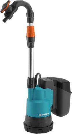 Gardena 2000/2 18V P4A regnvattenpump, inkl batteri och laddare