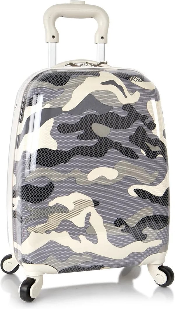 Heys Fashion Spinner - børnekuffert, grå camouflagemønster