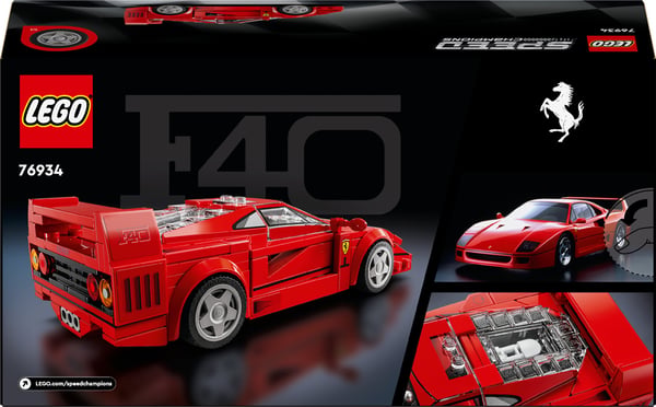LEGO Speed Champions Ferrari F40 superbil Fordonsleksak 76934