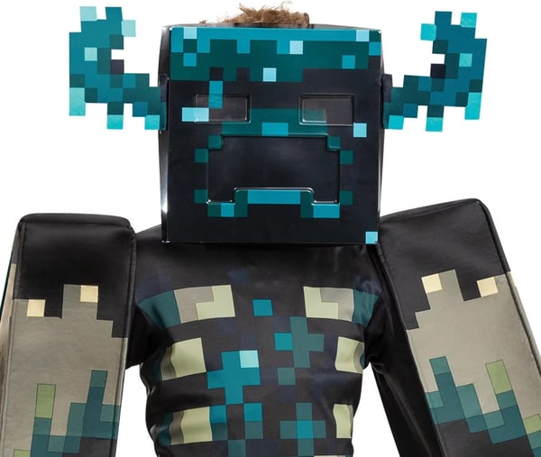 Minecraft Warden Deluxe-kostume, 7-8 år, 127-136 cm