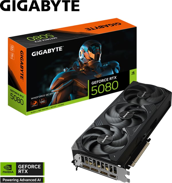 Gigabyte GeForce RTX 5080 WINDFORCE OC SFF 16 GB grafikkort