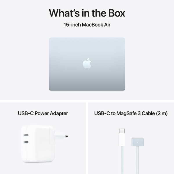 Apple MacBook Air 15" M4 16 GB, 256 GB 2025 - bärbar dator, himmelsblå (MC7A4)