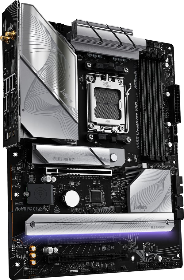 Asrock B850 LiveMixer WiFi AMD AM5 ATX-moderkort