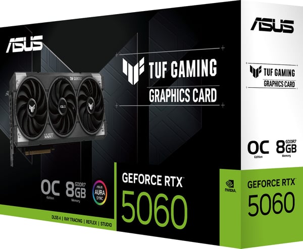 ASUS TUF Gaming GeForce RTX 5060 8 GB GDDR7 OC Edition grafikkort