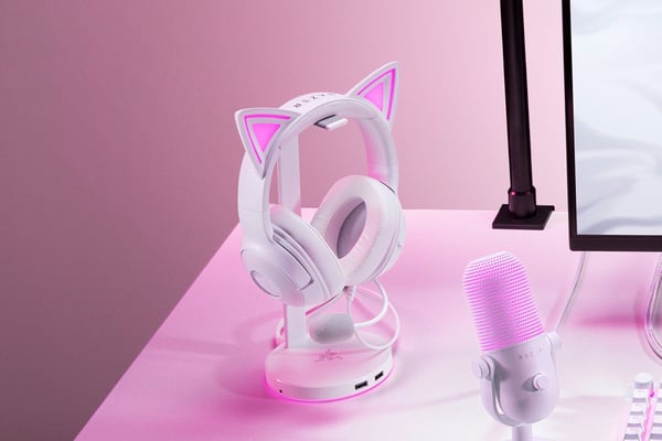 Razer Kraken Kitty V2 gaming-headset, vit