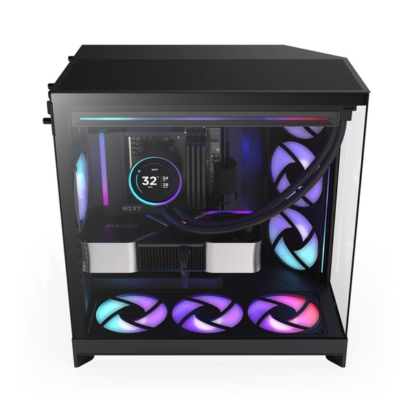 NZXT H9 Flow RGB (2025) ATX-chassi, svart