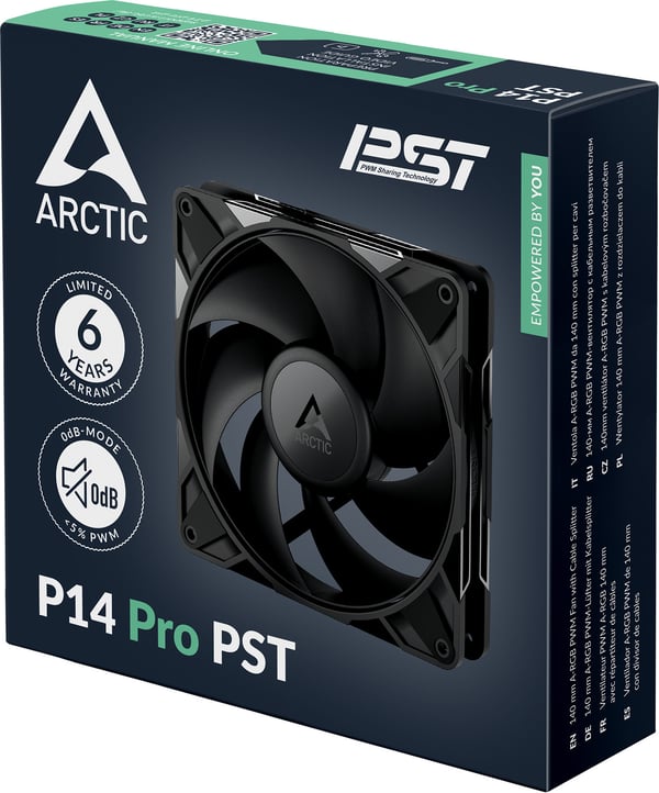 ARCTIC P14 Pro PST fläkt, svart