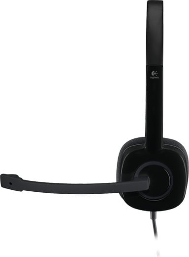 Logitech H151-hovedtelefoner med mikrofon, sort