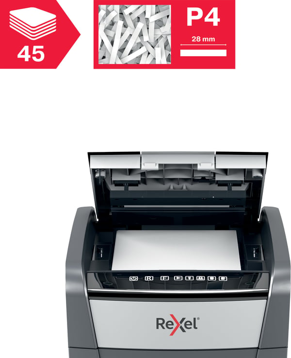 Rexel Optimum 45X automatisk papirstrimler, P4