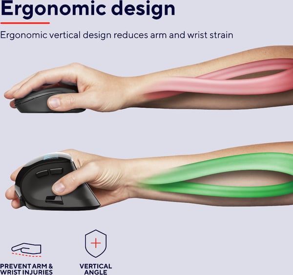 Trust Voxx Ergonomisk Uppladdningsbar Mus