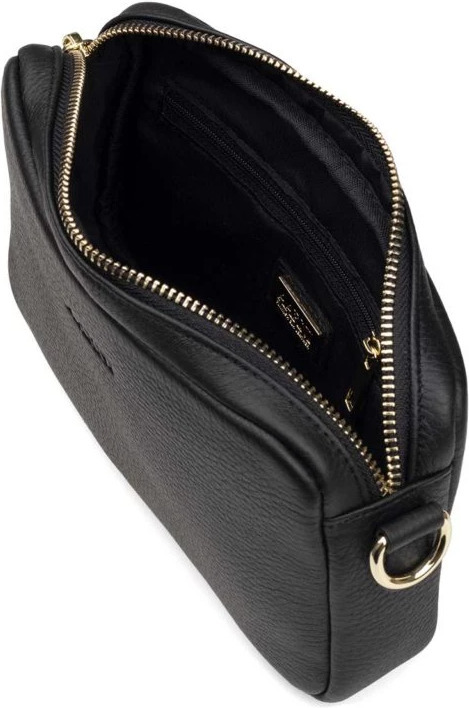 Aarni Crossbody Bag - skuldertaske, sort, gylden lynlås