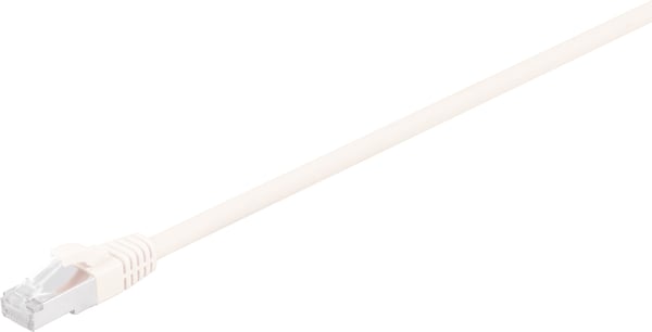 Fuj:tech CAT6A S/FTP -nätverkskabel, 0.5 m, vit