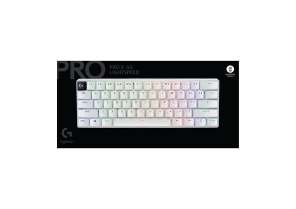 Logitech G PRO X 60 LIGHTSPEED gaming tastatur, hvid, Tactile-switches