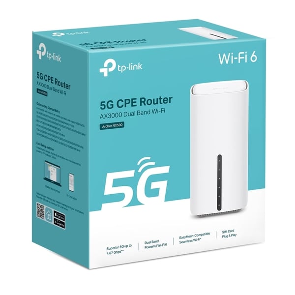 TP-LINK Archer NX500 5G Dual-Band-modem och WiFi6-router