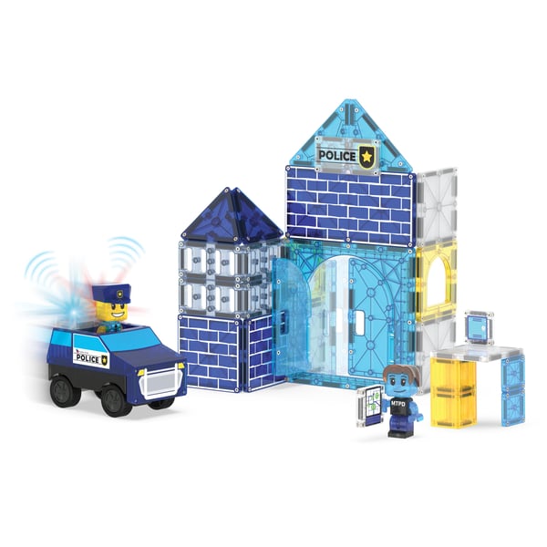 MAGNA-TILES® Polisstation magnetbyggsats, 35 delar