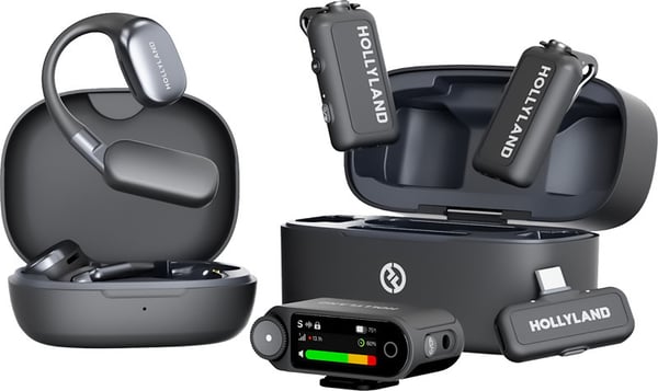 Hollyland LARK MAX 2 Ultimate Combo OWS monitorhörlurar + Kamera RX + USB-C RX mikrofonssystem