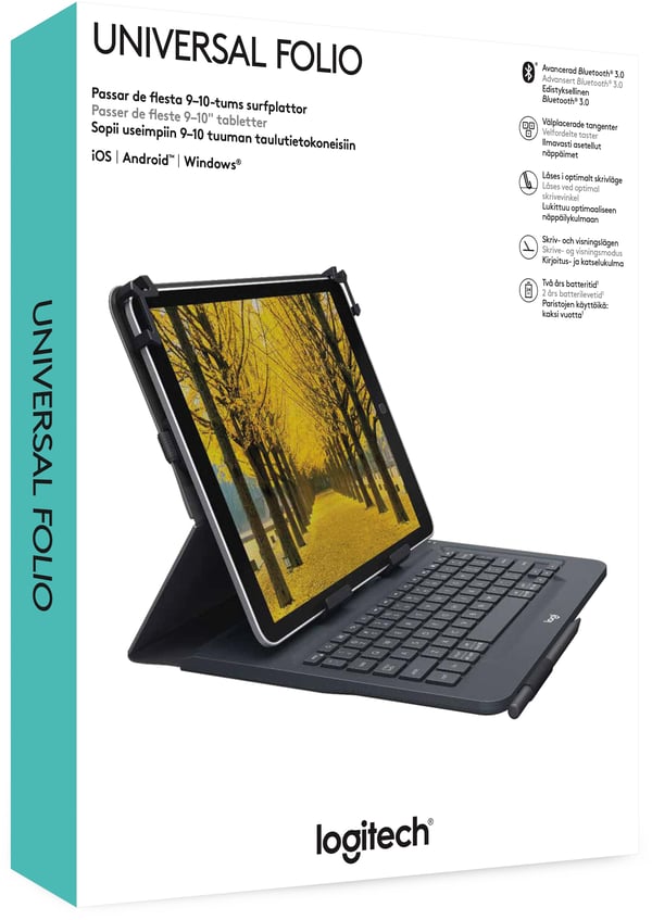 Logitech Universal Folio -tangentbordsskydd