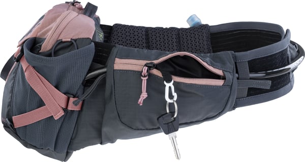 Evoc HIP PACK PRO 3 bæltetaske 1,5 l med væskeblære, pink/grå