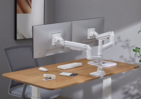 Mozi Infinity Line Dual -monitorstöds, vit