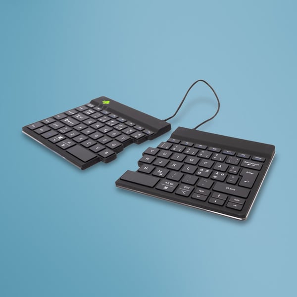 R-Go Split Break - to-delt ergonomisk tastatur, trådløst, sort