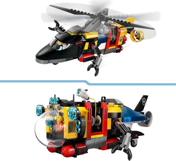 LEGO City 60462 – Helikopter, brandbil og ubåd sammen