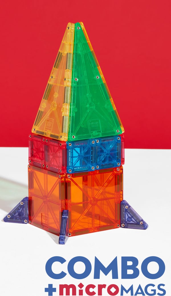 MAGNA-TILES & microMAGS Kombinations magnetbyggsats, 46 delar