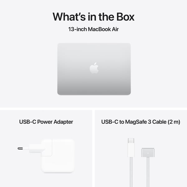 Apple MacBook Air 13" M4, 16 GB RAM, 512 GB SSD, 2025, Silver (MW0X3)