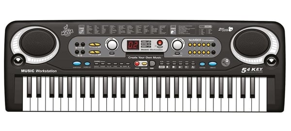 Musik Keyboard och mikrofon