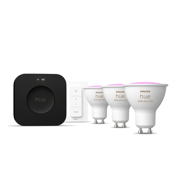 Philips Hue Startpaket, White and Color Ambiance, GU10