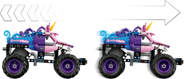 LEGO Technic 42220 Monster Jam™ Sparkle Smash™ med dragmotor