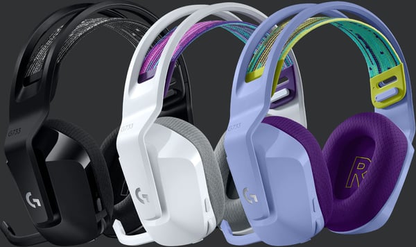 Logitech G733 Lightspeed trådlösa spelhörlurar, lila