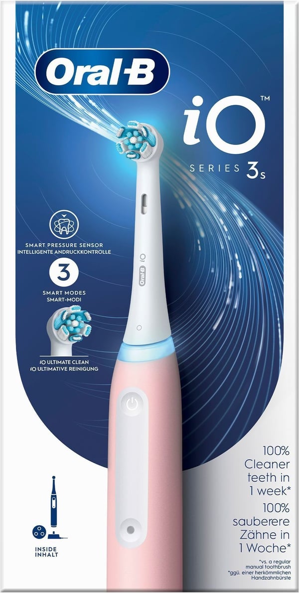 Oral-B iO Series 3s - elektrisk tandbørste, rosa