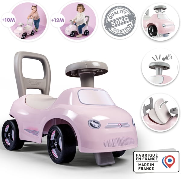 Smoby Bil 2i1 -sparkbil, rosa