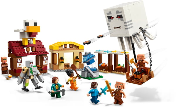 LEGO Minecraft 21273 – Hornanféns angreb på landsbyen med luftballon