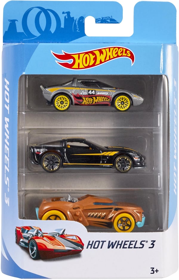 Hot Wheels -småbilar, 3 stycken