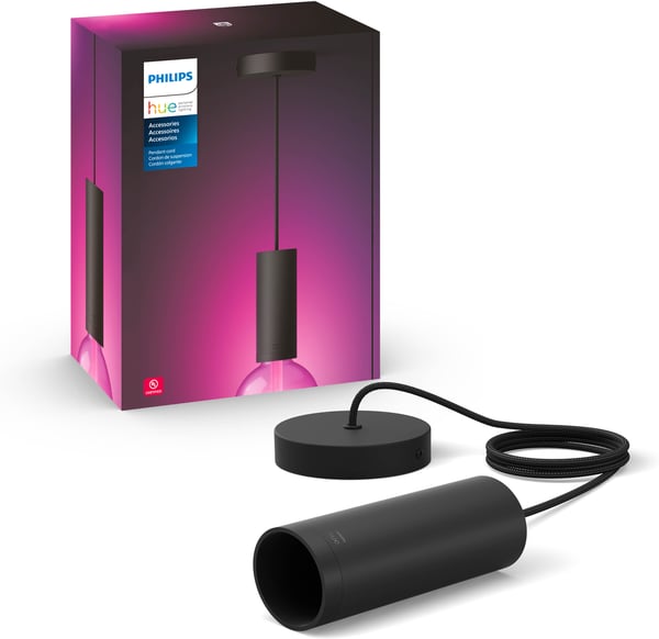 Philips Lightguide Cord - hængende kabel til lampe, sort, E27
