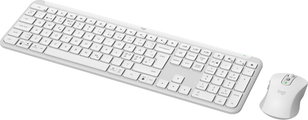 Logitech MK950 Signature Slim-tastatur og mus, hvid
