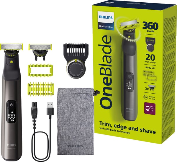 Philips OneBlade Pro 360 Face & Body QP6552/15 skæg- og kropstrimmer