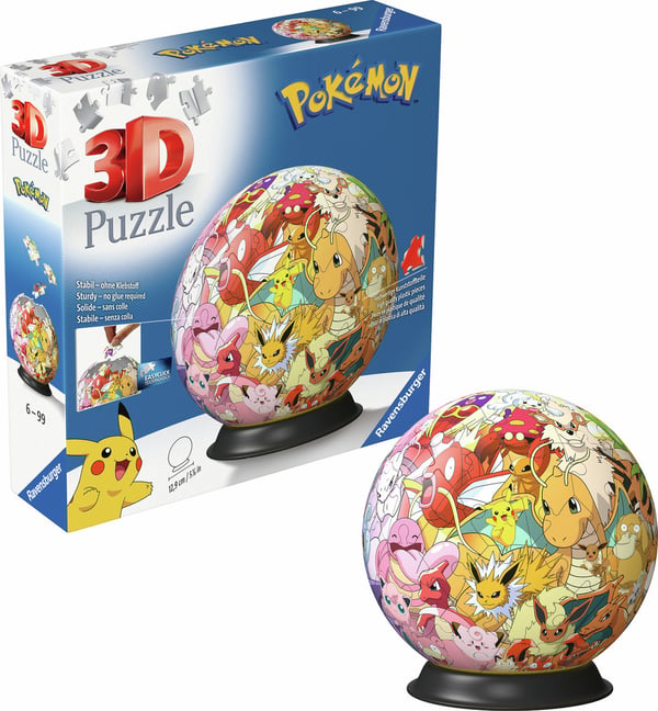 Ravensburger Pokémon Multikaraktär 3D pussel, 73 bitar