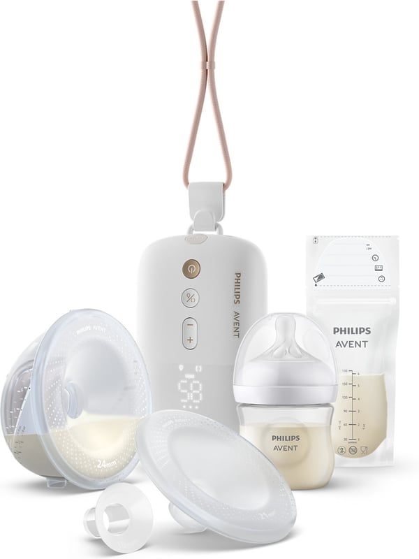 Philips Avent SCF543/11 Handsfree bröstpump med en insamlingskopp + nappflaska 125ml + 25 bröstmjölkspåsar