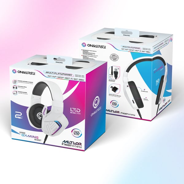 Oniverse Meteor gaming headset, Frost White