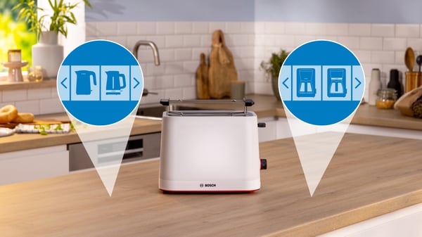 Bosch MyMoment TAT3M121 brödrost, vit