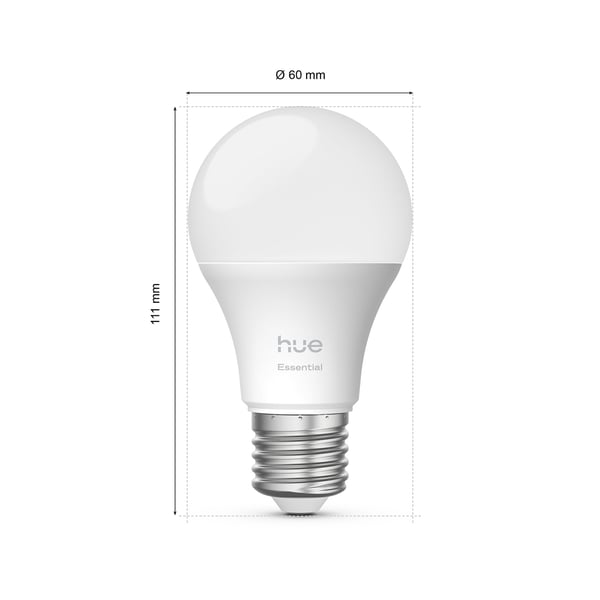 Philips Hue Essential smartlampa, White and color ambiance, E27, 806 lm, 3-pack
