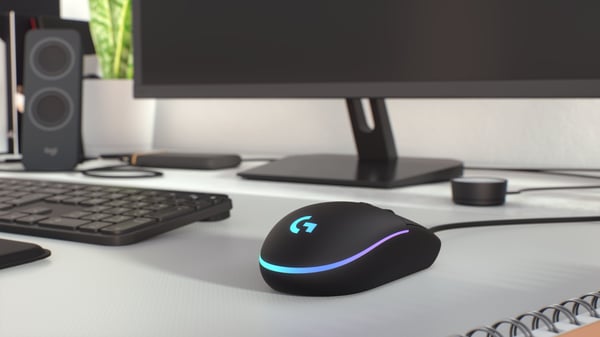 Logitech G203 Lightsync-spelmus, svart