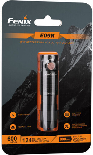 Fenix E09R -lommelygte