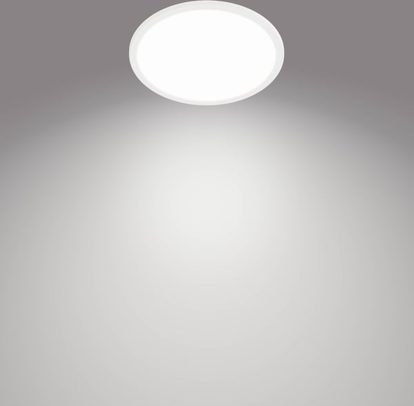 Philips Superslim CL550 -taklampe, rund, hvid, 1500 lm, 4000K